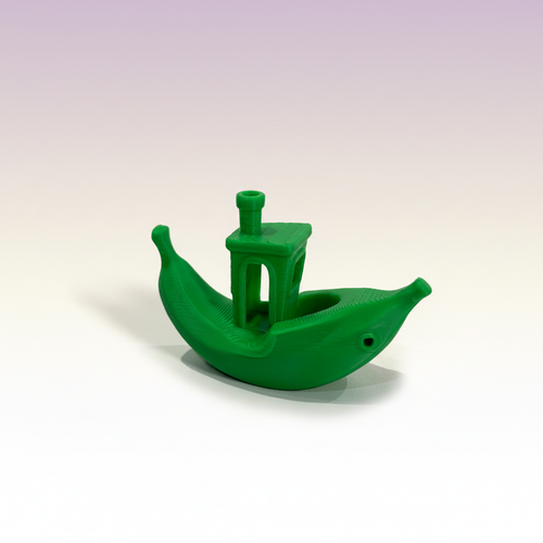 Banana Boat — green curved-hull boat