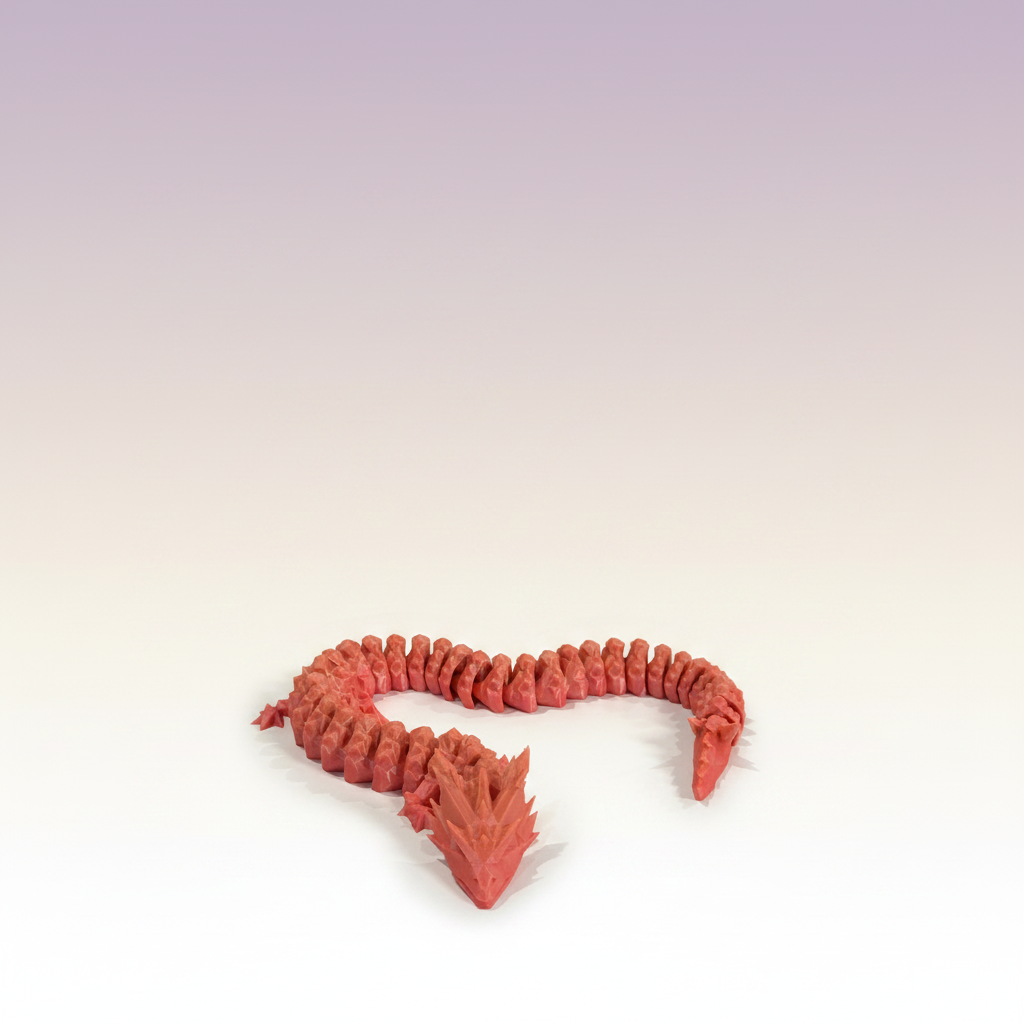 The Articulated Dragon — Coral colorway