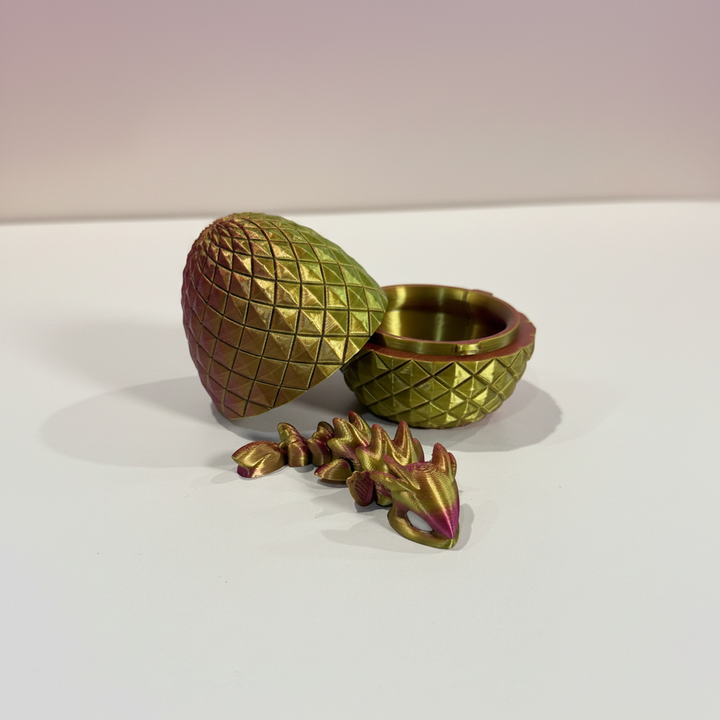 Dragon & Egg Bundle — alternate angle showing the open egg and dragon