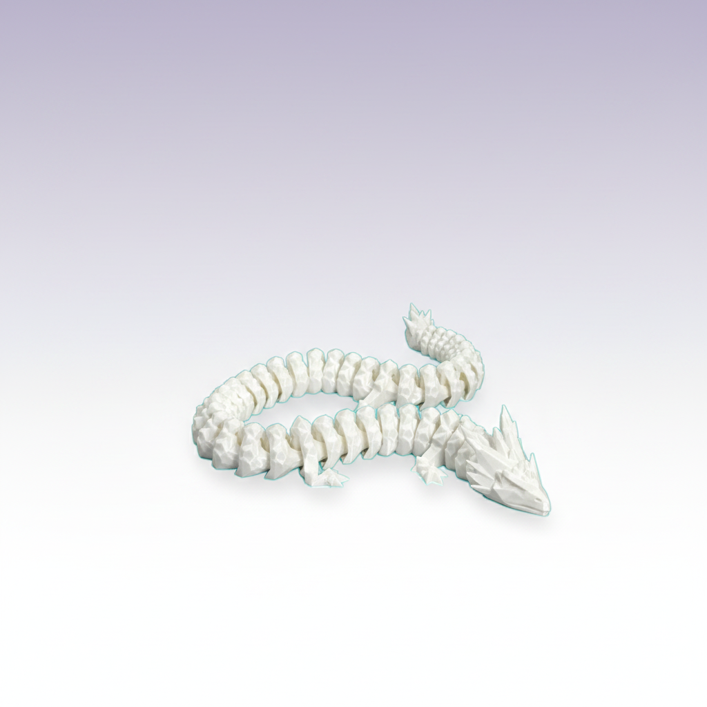 The Articulated Dragon — Pearl-White colorway
