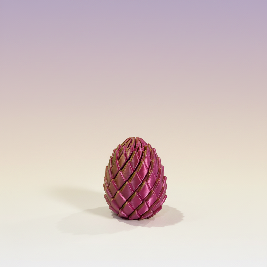 The Fidget Egg — Pink-Gold colorway