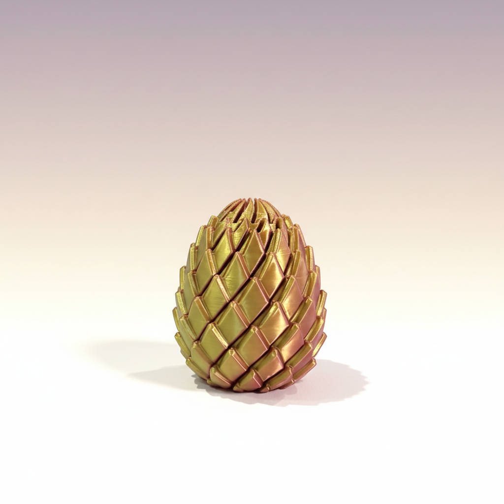 The Fidget Egg — Yellow-Orange colorway