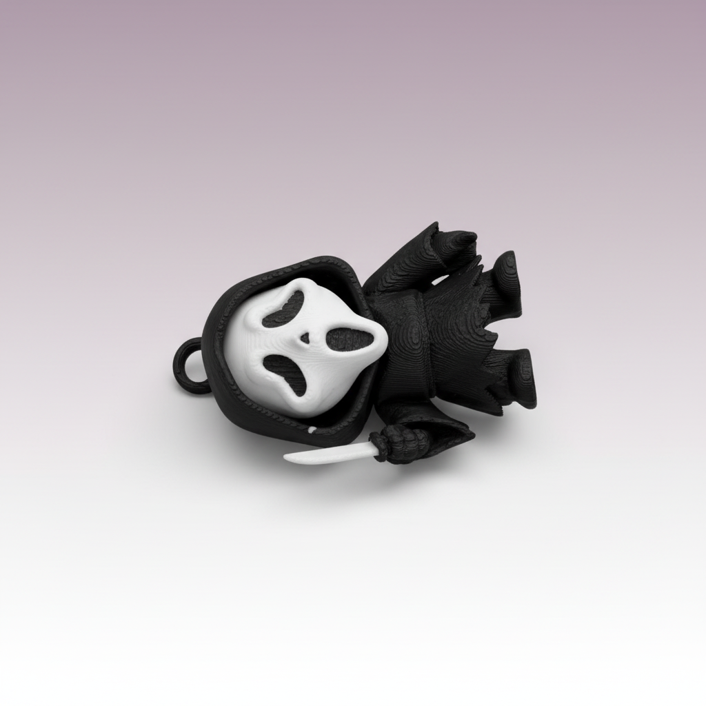 Ghostface Keychain — top-down view