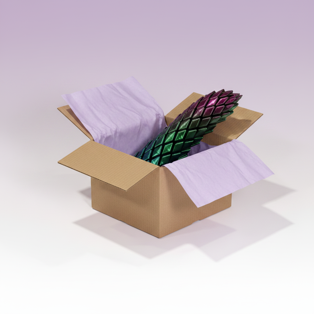 Mystery Box Basic — one surprise 3D-printed toy in a kraft box each month
