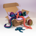 Mystery Box Elite — five to six surprise 3D-printed toys plus a collector piece