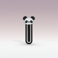 Panda Bookmark — 3D-printed clip-style page marker with panda topper