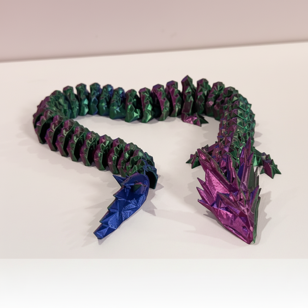 The Articulated Dragon — fully poseable 3D-printed dragon
