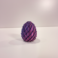 The Fidget Egg — articulated 3D-printed violet egg toy